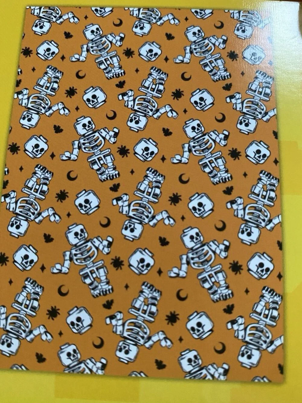 LEGO Skeleton Halloween Plush Throw Blanket 50” X 70” Orange All-Over Print NEW